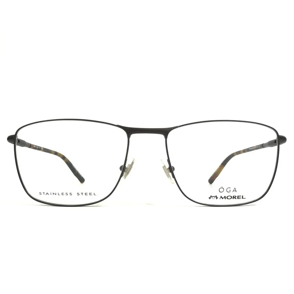OGA by Morel Eyeglasses Frames 10063O MR05 Black Tortoise Full Rim 59-19-150